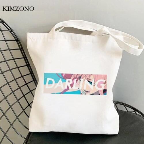 Darling in the Franxx shopping bag handbag canvas shopping shopper bag bolsa compra bolsas reutilizables sac cabas