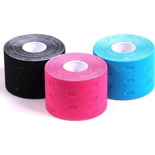 Physical Punched Kinesiology Tape Gym Knee Pain Care Perforated Muscles Sports Adhesive Tape Therapeutic Care Elastic