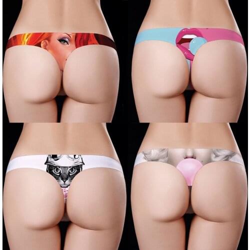 2021 G-string T-back Panties Seamless Womens Underwear Sexy Female Underpants Thong Print Pantys Lingerie New Design Briefs