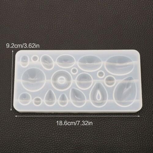 DIY Crystal Epoxy Pendant Mold Mirror Handmade Resin Molds Gypsum Making Necklace Accessories Tools