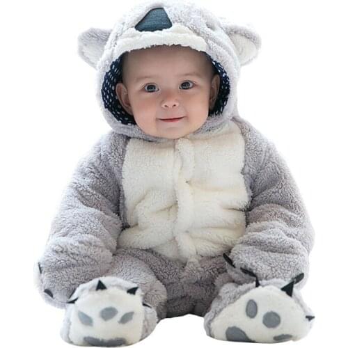 Baby Thicken Winter Clothes Children Climbing Warm Romper Animal Modeling New Born Baby Boy Hooded Clothing Infant Fashion Ropa