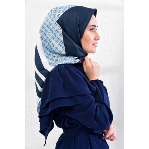 Lanjeron Lanjeron Logo Pattern Twill Scarf Laciver