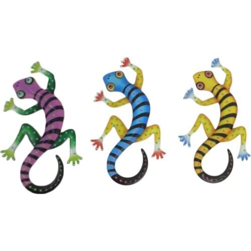 Metal Gecko Wall Decor Garden Outdoor Animal Statues Home Wall Art Hanging Gecko For Birthday, Thanksgiving Day