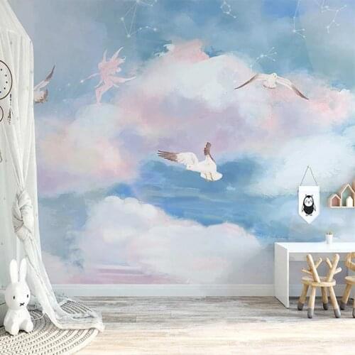 Custom Mural Wallpaper 3D Dream Clouds Seabirds Photo Wall Paper Childrens Bedroom Background Wall Decor Papel De Parede Sala