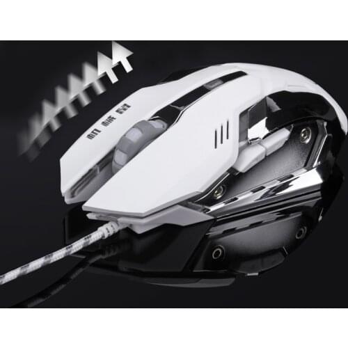 Gaming Mouse Ajustable 3200 DPI 6 Buttons Optical High-grade USB Wired Game Mouse Gamer 4 Color Breathing Light