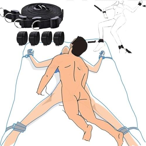 Couples Sex Products BDSM Bondage Restraint Fetish Slave Handcuffs & Ankle Cuffs Adult Games Erotic Sex Toys For Women Sex Shop