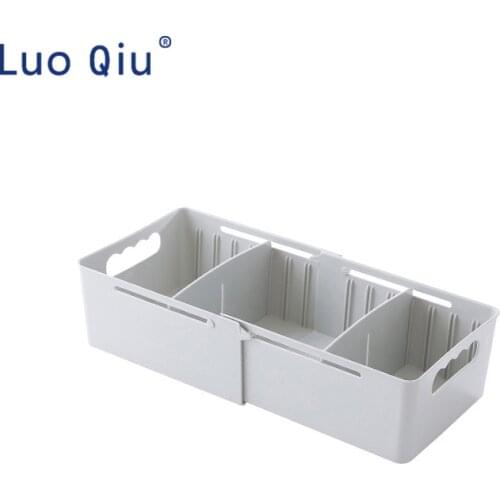 Grids Wardrobe Storage Box Drawer Organizer Socks Bra Underwear Storage Basket Plastic Desktop Makeup Organizer Box