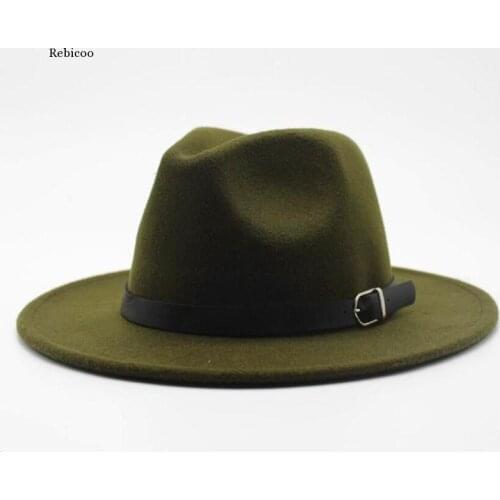 Winter Autumn Imitation Woolen Women Men Ladies Top Jazz Hat European American Round Caps Bowler Hats