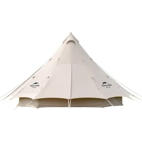 New Store Brighten 20 Outdoor Luxury Glamping Cotton Canvas Pyramid Tent Breathable 4-8 Person Camping Tent NH20ZP012 Naturehik