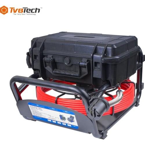 Waterproof Push Rod Drain Sewer Pipe Inspection Camera Set 23mm Self Leveling Camera Head with Video Recording