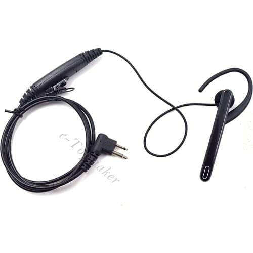 XQF 2 Pin Walkie Talkie Ear Bar Mic Earpiece Headset PTT for Motorola Two Way Radio GP300 GP3188 GP2000 EP350 CP140 Transceiver
