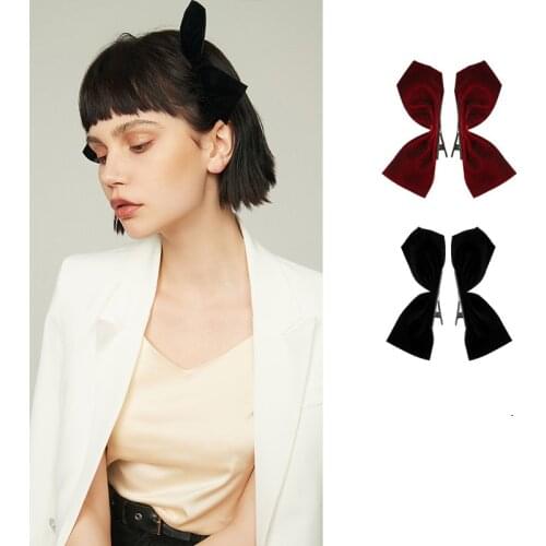 2Pcs/Set Fashion Bow Hairpin for Women Girls Headdress Bang Hairclip Hairgrip Cute Back Head Top Clip Headwear Hair Accessories