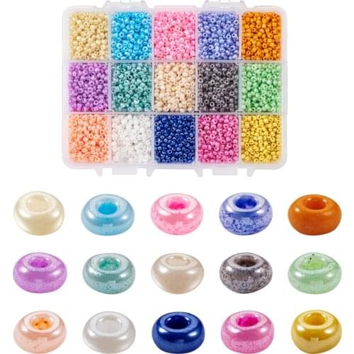 1 Box 8/0 Glass Seed Beads Loose Spacer Beads 3mm Mix Color For DIY Bracelet Necklace Crafts Decor Accessories