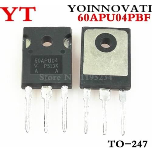 10 pieces/lot 60APU04PBF 60APU04 DIODE ULT FAST 400V 60A TO247AC best quality