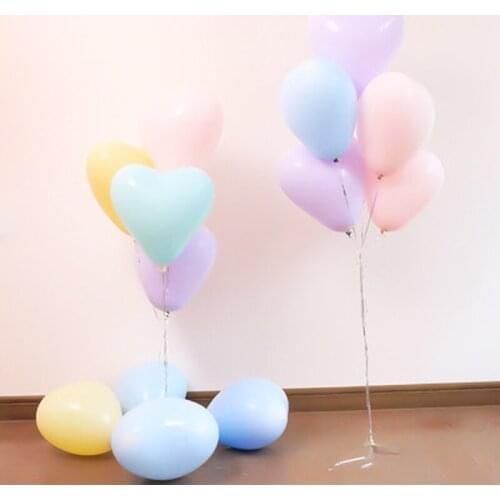 10pcs 10" Thickened Macaron Heart-Shaped Latex Balloons Wedding Party Decoration Balloons Happy Birthday Anniversary 2.2g One Pc
