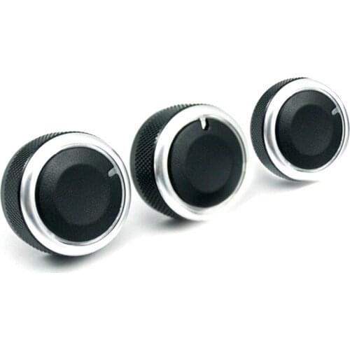 3pcs/set Car AC Knob Air Conditioning Knob Control Switch For VW MK6 Bora Golf 5 Tiguan Touran Passta B6 B7 Skoda Octavia A5