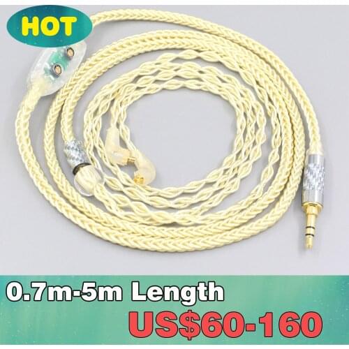 8 Core Gold Plated + Palladium Silver OCC Alloy Cable For Etymotic ER4SR ER4XR ER3XR ER3SE ER2XR ER2SE 0-100Ohm LN007642