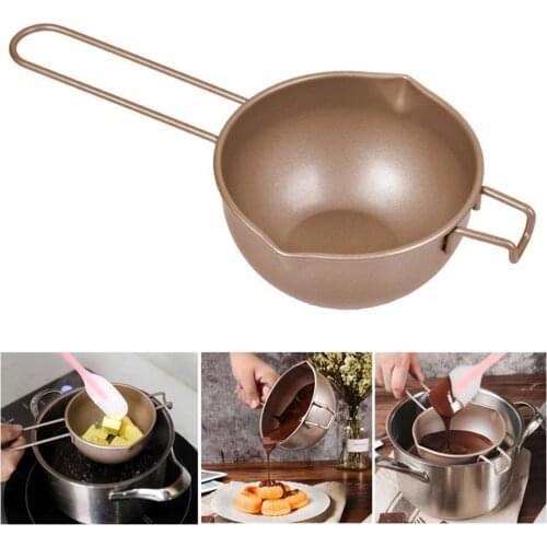 Non-stick milk pot Rustproof Carbon Steel Melting Pot Rose Gold Heating Pot for Sauce Coffee Latte Frothing Jug Pitcher Mug Cup