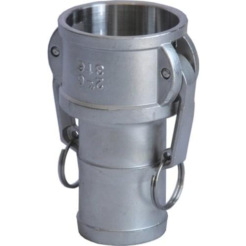 Free shipping 1/2"-2" Hose Tail Barb Stianless Steel 304 Type C Trash Pump Adapter Female Camlock Fittings Cam Groove Max 250Ps