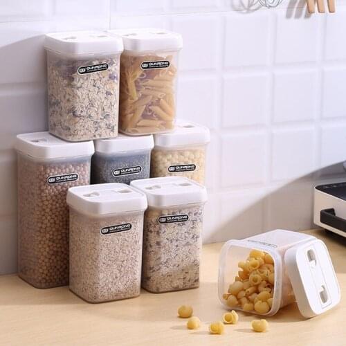 Household Kitchen Storage Sealed Can Transparent Storage Tank Kitchen Cereal Storage Box Moisture Proof Dustproof Candy Can