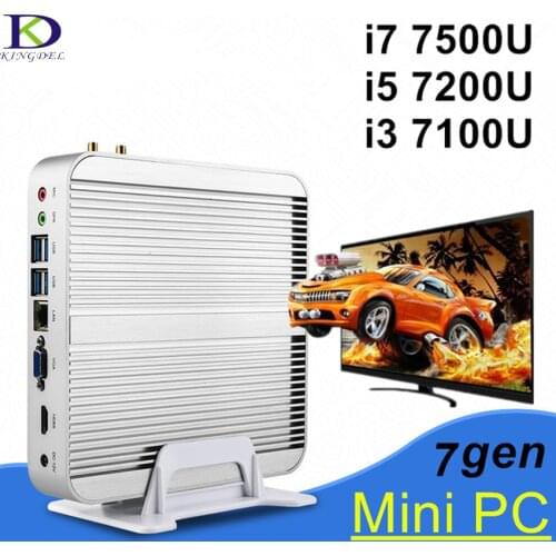 I7 7500U DDR4 RAM Intel KabyLake Core i5 7200U/ i3 7100U,Fanless Gaming Mini PC,Windows,Linux,HTPC,UHD 4K,Micro Desktop Computer