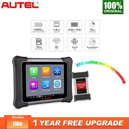 Autel MaxiSys Elite diagnostic tool J2534 ECU coding and programming Obd2 car diagnostic escaner automotriz profesional