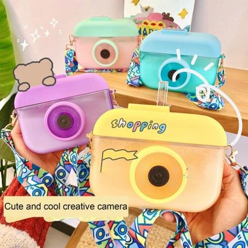 Hot Sales!!! Water Cup Large Capacity Camera Shape Food Grade PC Creative Water Bottle for Girls Wholesale Dropshipping