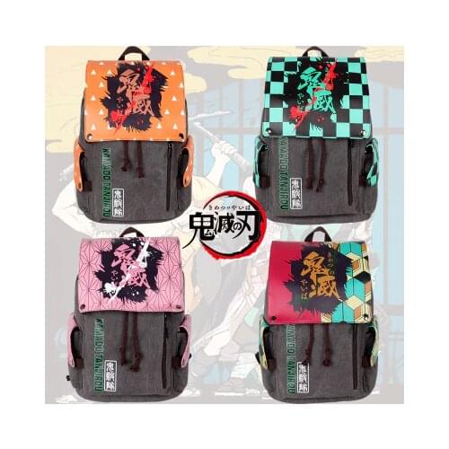 LISM Kimetsu no Yaiba Fashion Anime Backpacks Rucksacks Backpack Casual Student Schoolbags travel Knapsack Unisex