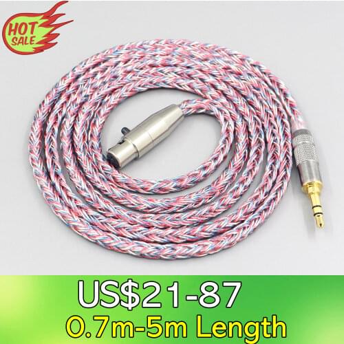 LN007602 16 Core Silver OCC OFC Mixed Braided Cable For AKG Q701 K702 K271 K272 K240 K141 K712 K181 K267 K712 Headphone
