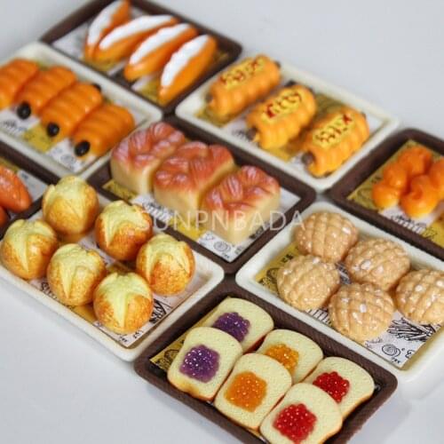 1:6 Scale Mini Food Toys Miniature Dollhouse Bread Bakery Shop Furniture for Blyth Barbies Doll Food Accessories