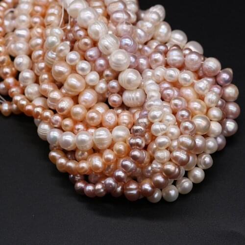 Fashion Natural Freshwater Pearl Beads High Quality Round Shape Loose Pearl Beads for Making Jewelry Necklace Accessories 5-10mm