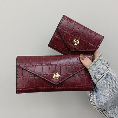 2021 Fashion Stone Pattern Purse Women Multi-slots Large Capacity PU Leather Clutch Ladies Wallet Card Bags Female Handbags