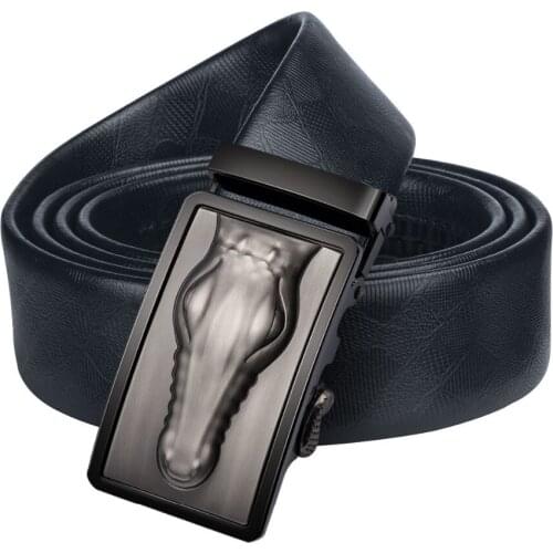 Barry.Wang PK-0085 New Fashion Designers Men Belts Automatic buckle Leather Luxury Belts For Men High Quality Cowskin Male Strap