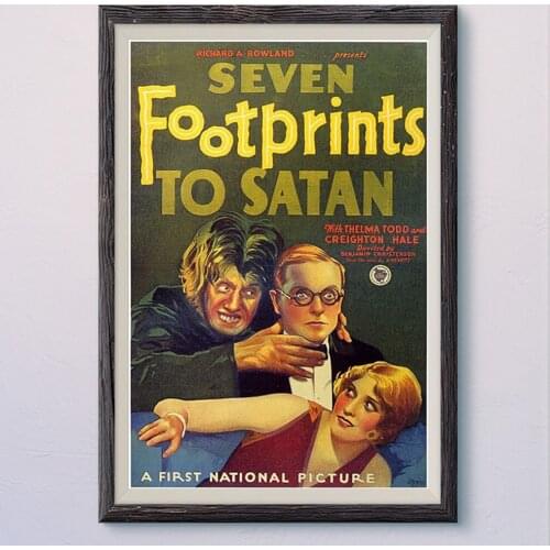 N313 SEVEN FOOTPRINTS TO SATAN Vintage Classic Movie Wall Silk Cloth HD Poster Art Home Decoration Gift