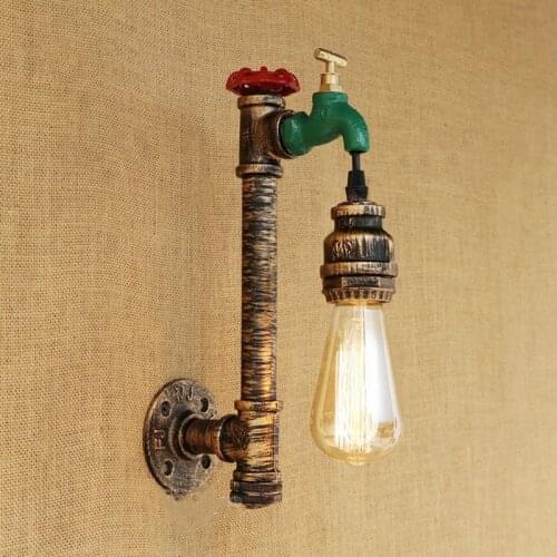 E27 wall sconce retro loft vintage steam punk Pipe wall light cafe bar club bedside corridor aisle restaurant wall lamp bra