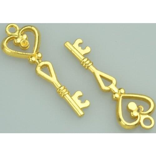 15pcs 41*15mm gold color key Alloy charms pendant fit necklace bracelet diy Pendants for jewelry making O208