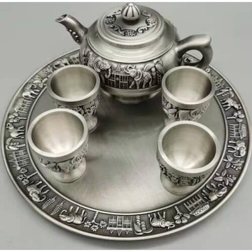 Rare Old Chinese QingDyansty silver elephant teapot,best collection&adornment,free shipping