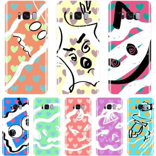 Cartoon Heart Love Phone Case For Samsung Galaxy Note 4 5 8 9 Soft Silicone Back Cover For Samsung S5 S6 S7 Edge S8 S9 Plus
