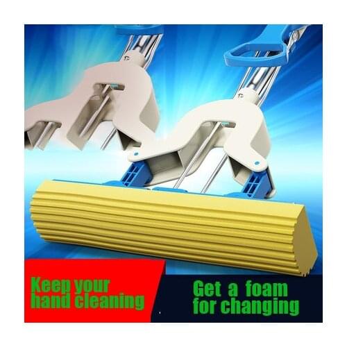 Hydrophobic Sponge Mop Retractable Fold Off Squeeze The Home Of Plastic Cotton Mop To Drag The Mop Without Hand Wash