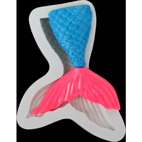 Silicone Fondant Mermaid Mold Cake Molds 3D Fish Moulds Soap Mold Chocolate Mould for The Baking Tools Cake DIY Gift