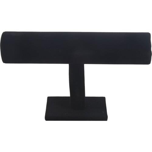 Stand Bracelet Chain Bangle Watch T-bar Rack Holder Display Jewelry Black