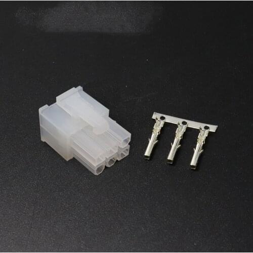 10 Set 4.2mm Connector PC Computer Graphics Card PCI-E GPU 6Pin 5557 Male Housing with Terminals Transparent Color