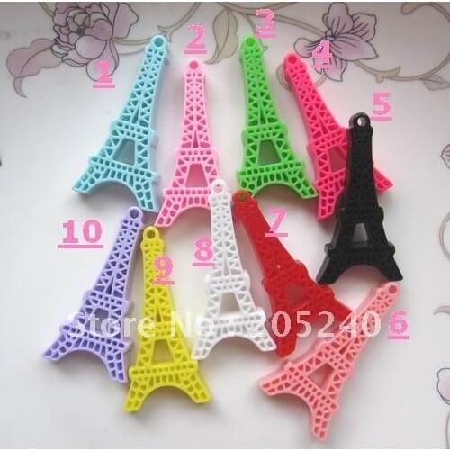 30pcs mixed resin cabochons flatback resin Eiffel Tower for diy Jewelry making