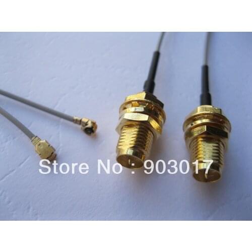50 pcs IPX U.FL 1.13 to RP-SMA Male pin Center Antenna WiFi SMA Calbe 200mm