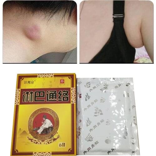 6 Patches Organic Lymphatic Drainage Detox Patch Anti-Swelling Patch Effective Painless Treatment Breast Lymph Nodes Patch