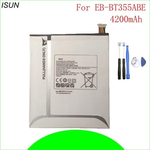 ISUN Battery For Samsung GALAXY Tab A 8.0 T355C GALAXY Tab5 SM-T355 T350 SM-P350 P355C SM-P355M T355 EB-BT355ABE With Tools