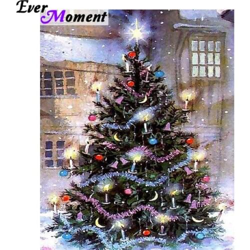 Ever Moment DIY Diamond Painting Cross Stitch Christmas Tree Festival Decoration Christmas Gift Craft Full Square Drills ASF1022