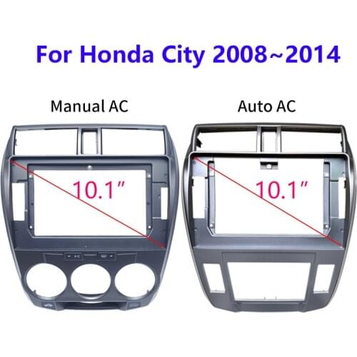 Car Stereo Audio 2 Din Fascia For Honda City Auto Radio Dash Fitting ABS Panel Frame Installtion Kit Bezel Faceplate Holder