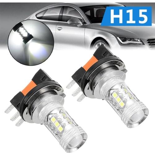 2pcs H15 LED Car Headlight Bulbs 40W 4000lm 6000K Super Bright White Headlight Car Light Source Universal fit 12V Vehicles