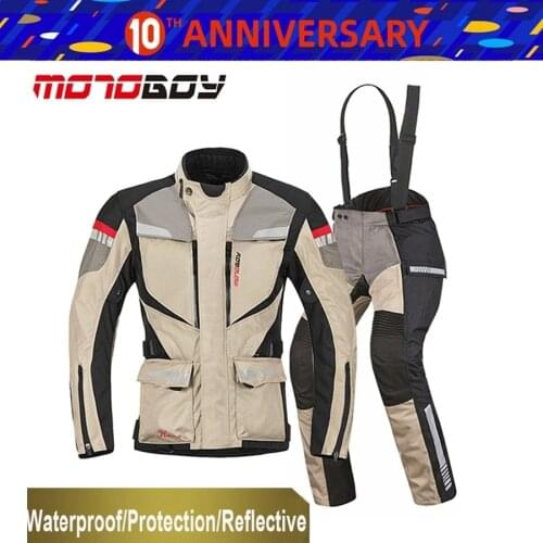 Free shipping 1set Winter Mens Racing Suit Waterproof Warm Windproof Reflective CE Armor Motorbike Motorcycle Jacket and Pants